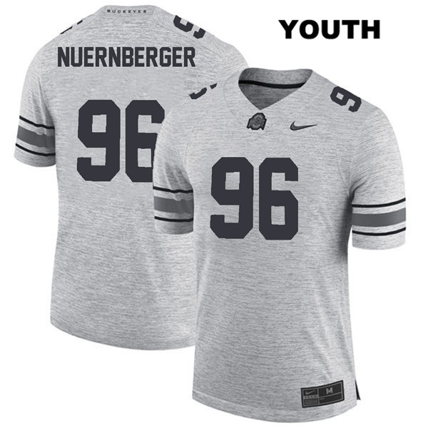 Ohio State Buckeyes Youth Sean Nuernberger #96 Gray Authentic Nike College NCAA Stitched Football Jersey BU19B42MQ